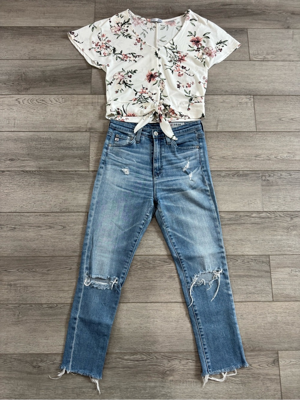 Women’s Ag Adriano Goldschmied Straight Leg Jeans - Light Blue size 26